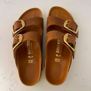 Birkenstock Big Buckle EU size 38. Cognac